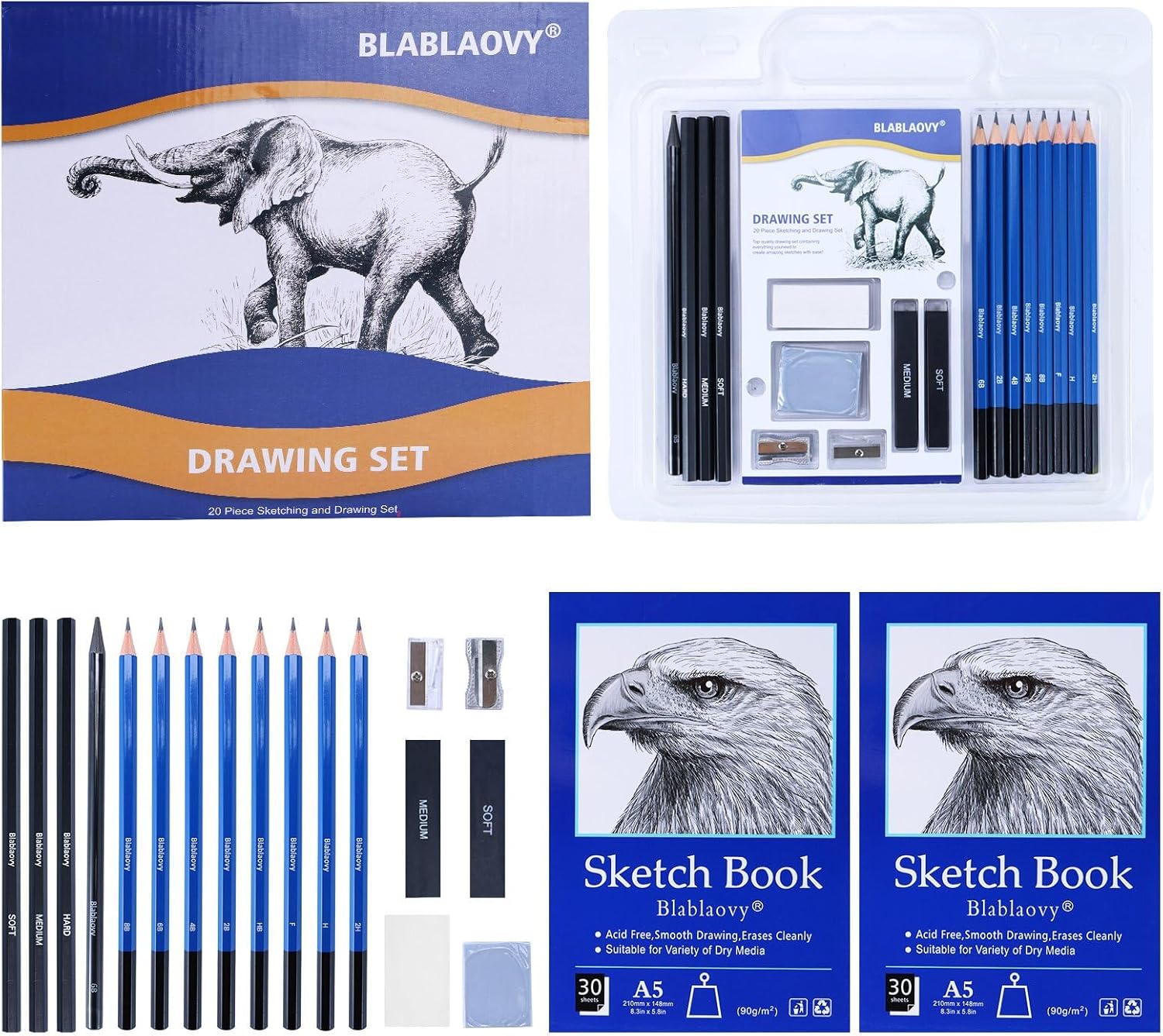 Blablaovy Juego de dibujo de suministros