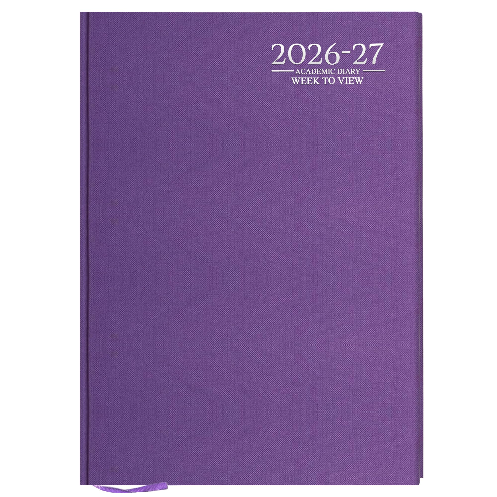 G4GADGET 2026-2027 Academic Diary A5 Week To View Purple Hardback – August 2026 to July 2027 Weekly Planner, Student Teacher School Organizer, Timetable & Appointment Year Planner