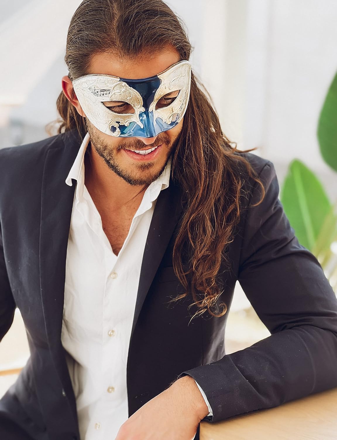 Masquerade Mask For Men, Antique Look Mask for Halloween Venetian Party, Masquerade Party, Mardi Gras, & Prom - Image 3