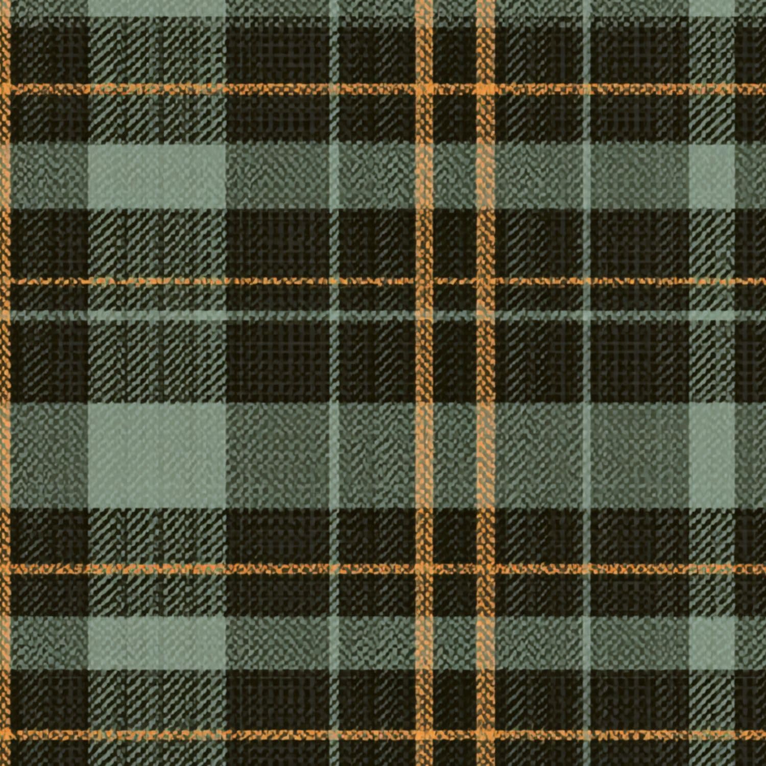 Deruinvaio Brown/Green Self Adhesive Feature Removable Plaid Herringbone Textured Seamless Tartan Peel And Stick Vinyl Wallpaper Roll, Sticky Lining Paper For Bedroom, Living Room, Kitchen Walls