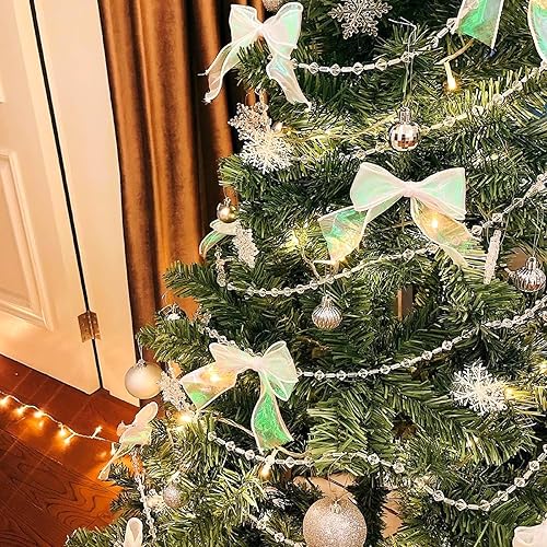 Vista 10 de CMFYHM 2 rollos de cinta de organza verde láser de 1-1/2 pulgadas de ancho, 10 yardas para envoltura de regalo, lazo, manualidades, ramo, corona