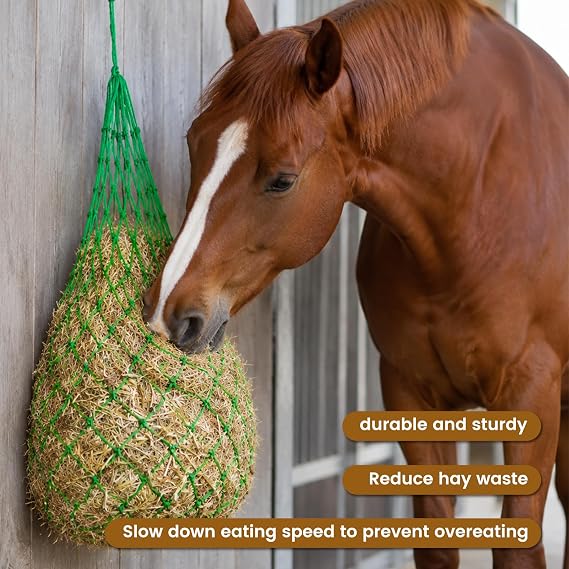 2 Pack Slow Feed Hay Nets for Horses, 40