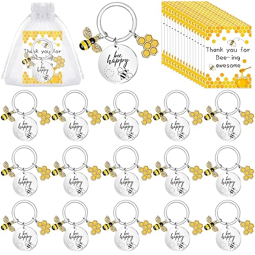 45 Pcs Bee Employee Appreciation Gifts Bee Keychain Bee Charm