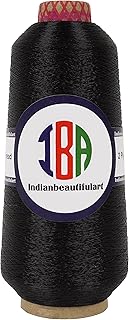 Stickerei Zari 2,Ply-Thread Fur Nahmaschine Schwarz Metallic-Thread Fur Sticknadelarbeit 5000M Spule