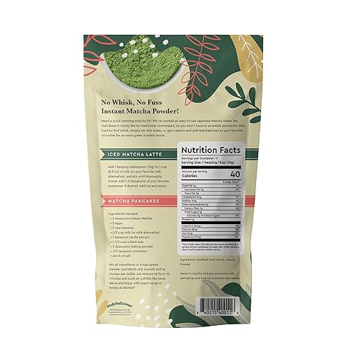 Miniatura 2 de Matchalicious Instant Matcha - Polvo de té verde japonés premium para hornear lattes batidos y té simplemente agrega agua se disuelve fácilmente 6
