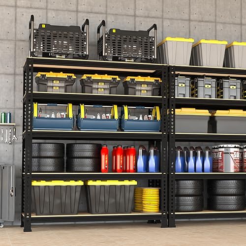 Miniatura 2 de Estantes de almacenamiento de garaje de 5 niveles, 32 pulgadas de ancho x 16 pulgadas de profundidad x 63 pulgadas de alto, estantes de metal