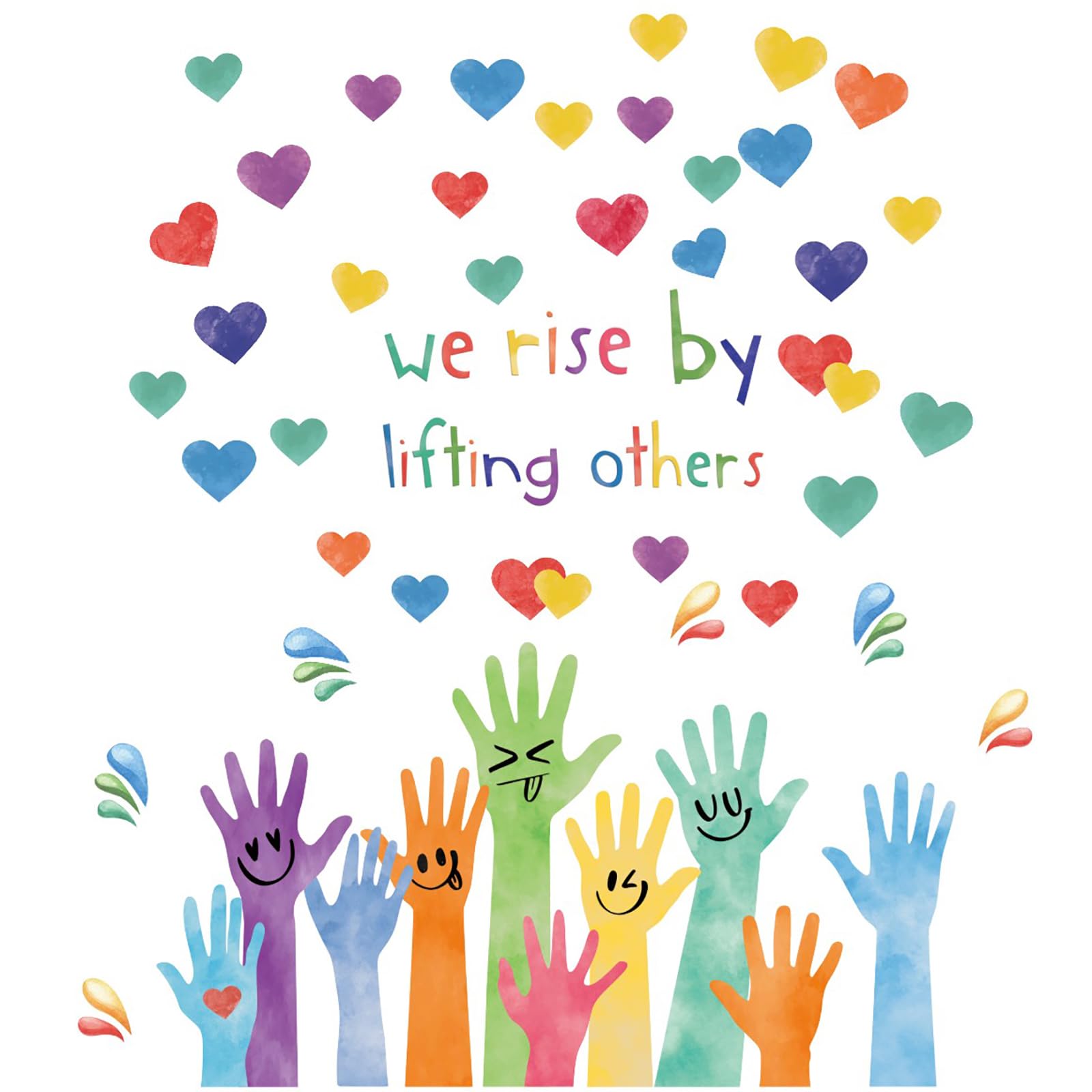 We Rise by Lifting Others autocollants muraux bienveillants pour grandir ensemble