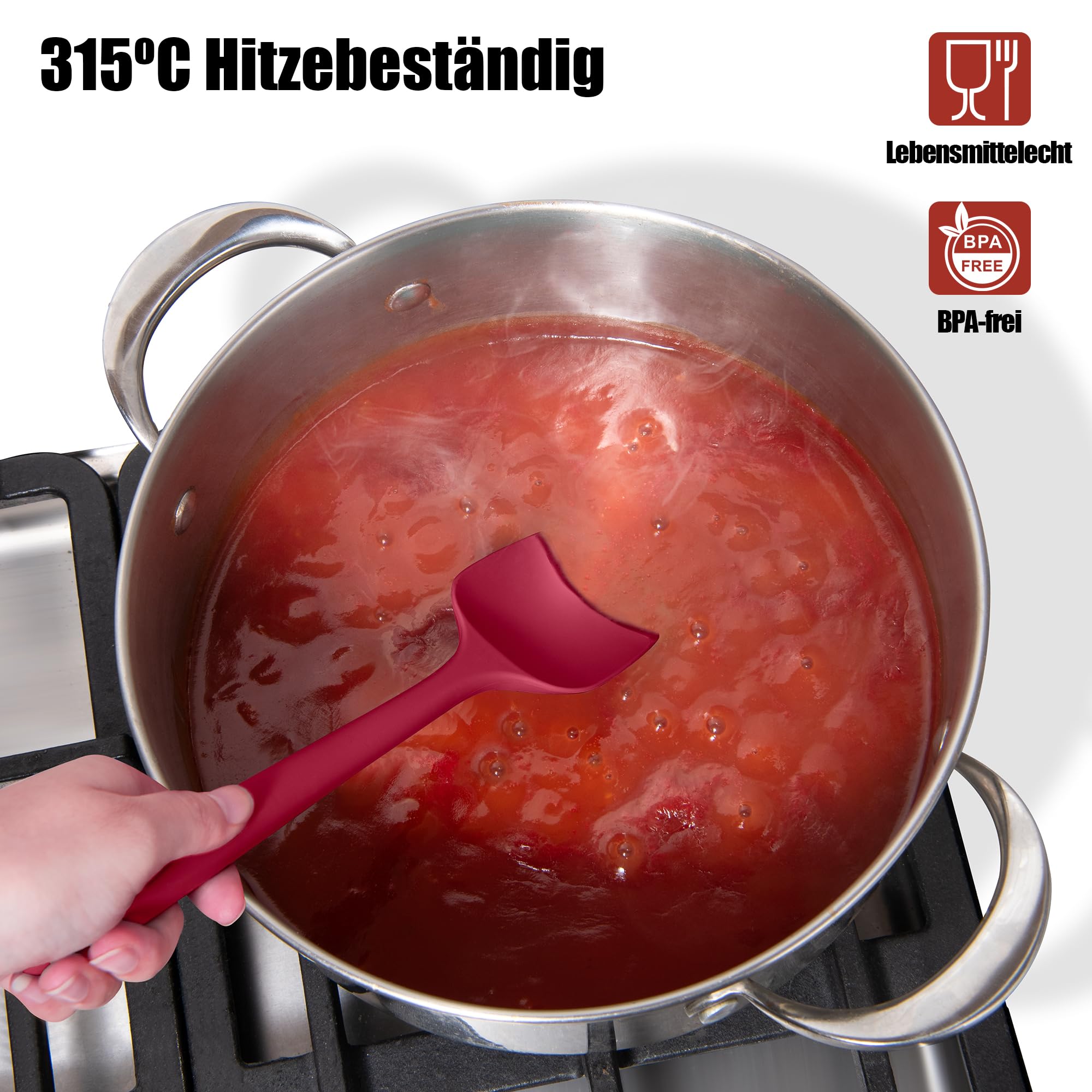 Doosu Silikonspatel 28,9 Cm – Hitzebeständig Bis 315°C, Flexibel & Lebensmittelecht Für Backen & Kochen