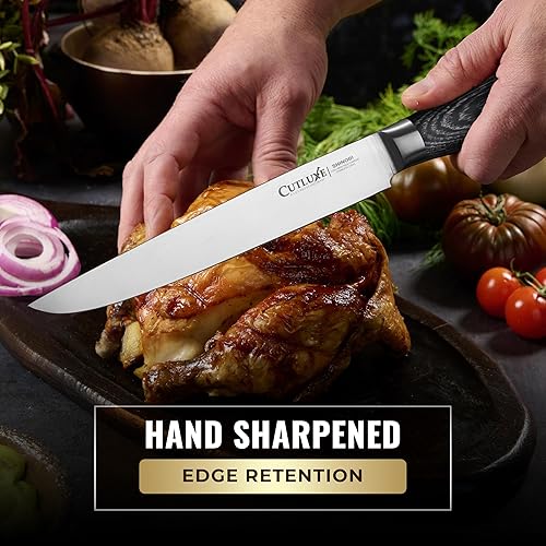 Miniatura 4 de Cutluxe Juego de cuchillos de chef de 5 piezas  Cuchillos de cocina japoneses ultra afilados, cuchillas de acero inoxidable de alto carbono, asas de