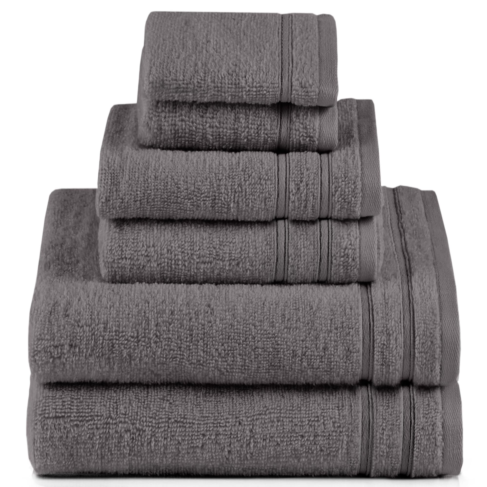 Amazon.com: Comfort Spaces Bathroom Towel Set of 6 Piece Luxury Bath ...