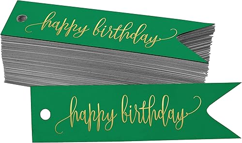 Miniatura 57 de Etiquetas de papel para colgar con texto en inglés «Happy Birthday», 100 unidades Azul,Aqua Blue,Negro -,azul, cerceta (Dark Teal Blue),Rosa