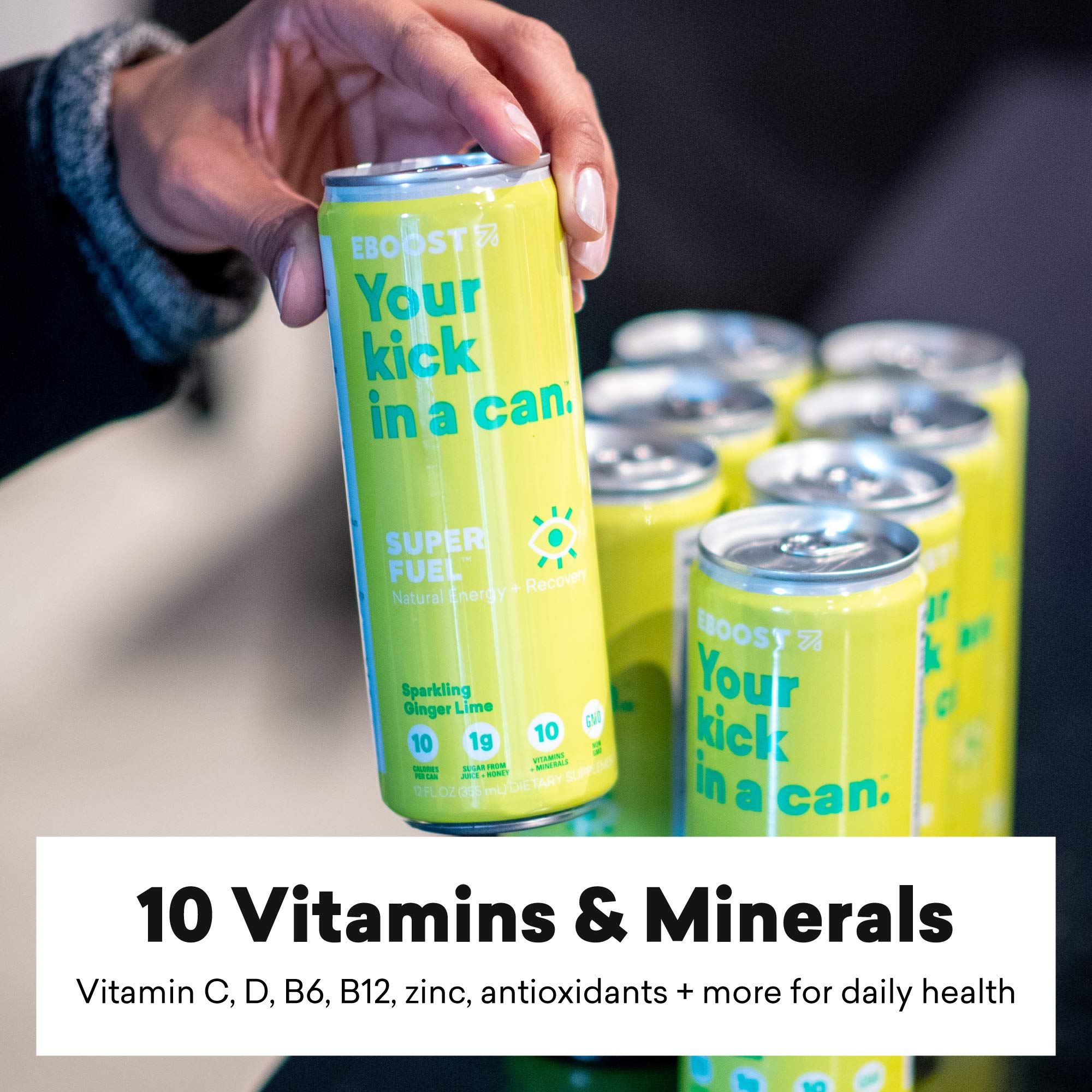 EBOOST Super Fuel Natural Nootropic Energy Drink Electrolytes