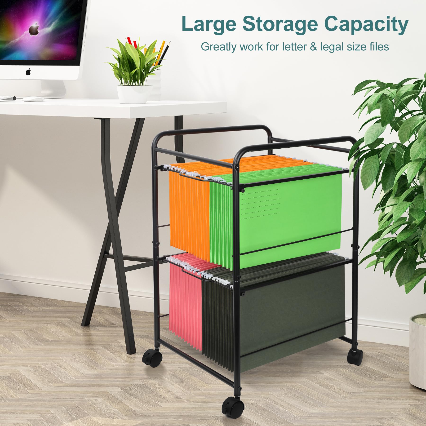 Snapklik.com : EasyPAG Office Pull-Out Hanging File Folder Rack 2 Tier ...