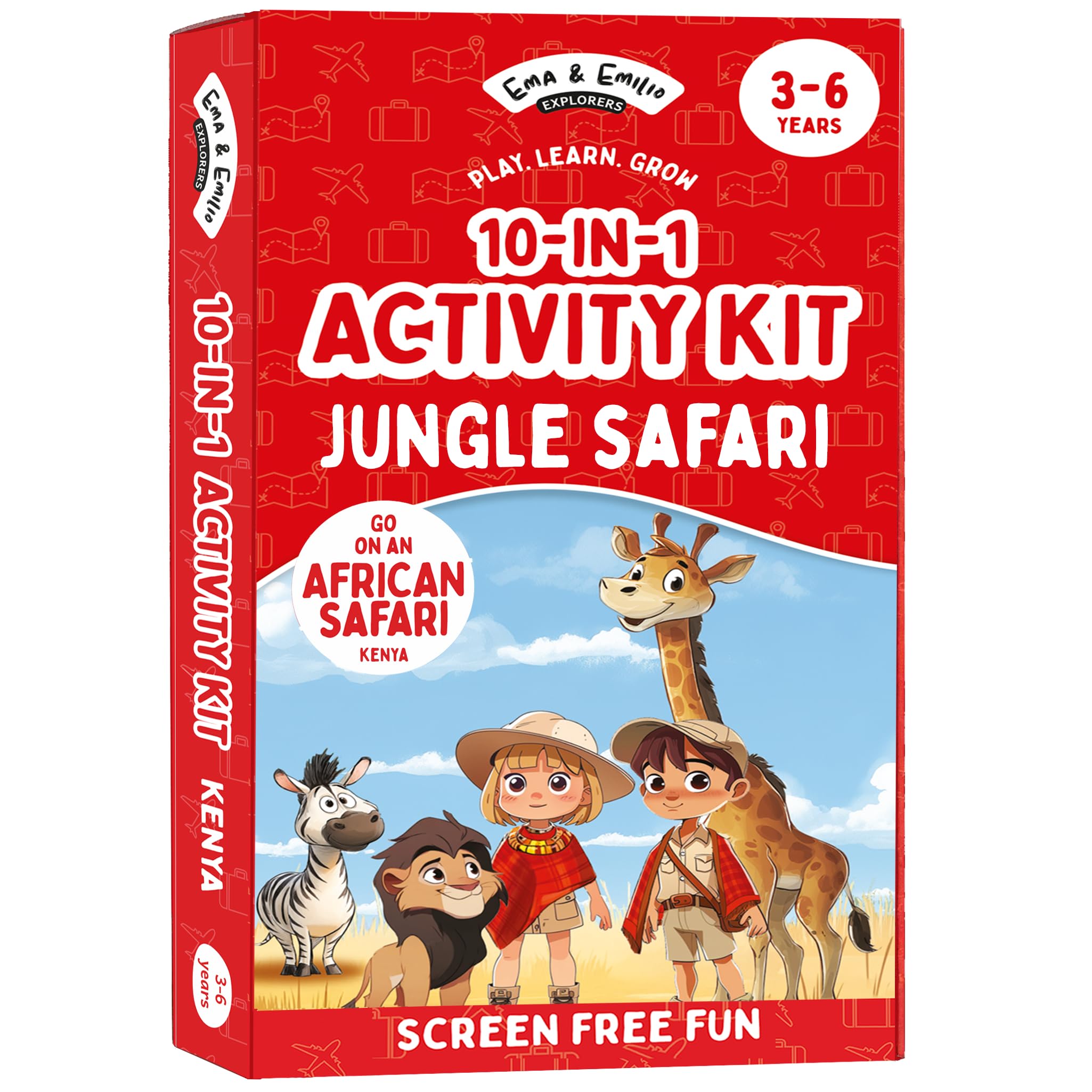 Kenya Activity Kit Screen-Free Educational Play Kit with Games, Puppets & Creative Activities, Montessori-Inspired Gift with Story Book for Ages 3, 4, 5 & 6,-image-21