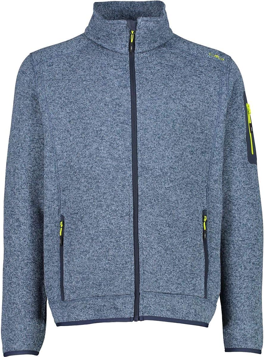 Giacca Fleece CMP Knit Tech Uomo - Mélange Antracite Tasche Zip - Foto 7