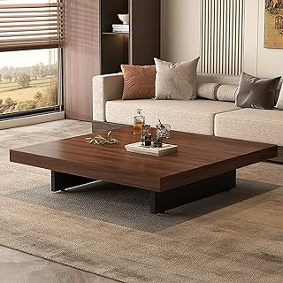 JHDXL Japanese Floor Table, Solid Wood Tatami Tables, Wooden Low Table for Sitting on The Floor, for Tatami Sitting On The Floor Bedroom Bay Window Tea Room(Brown,80 * 80cm/31.5in)