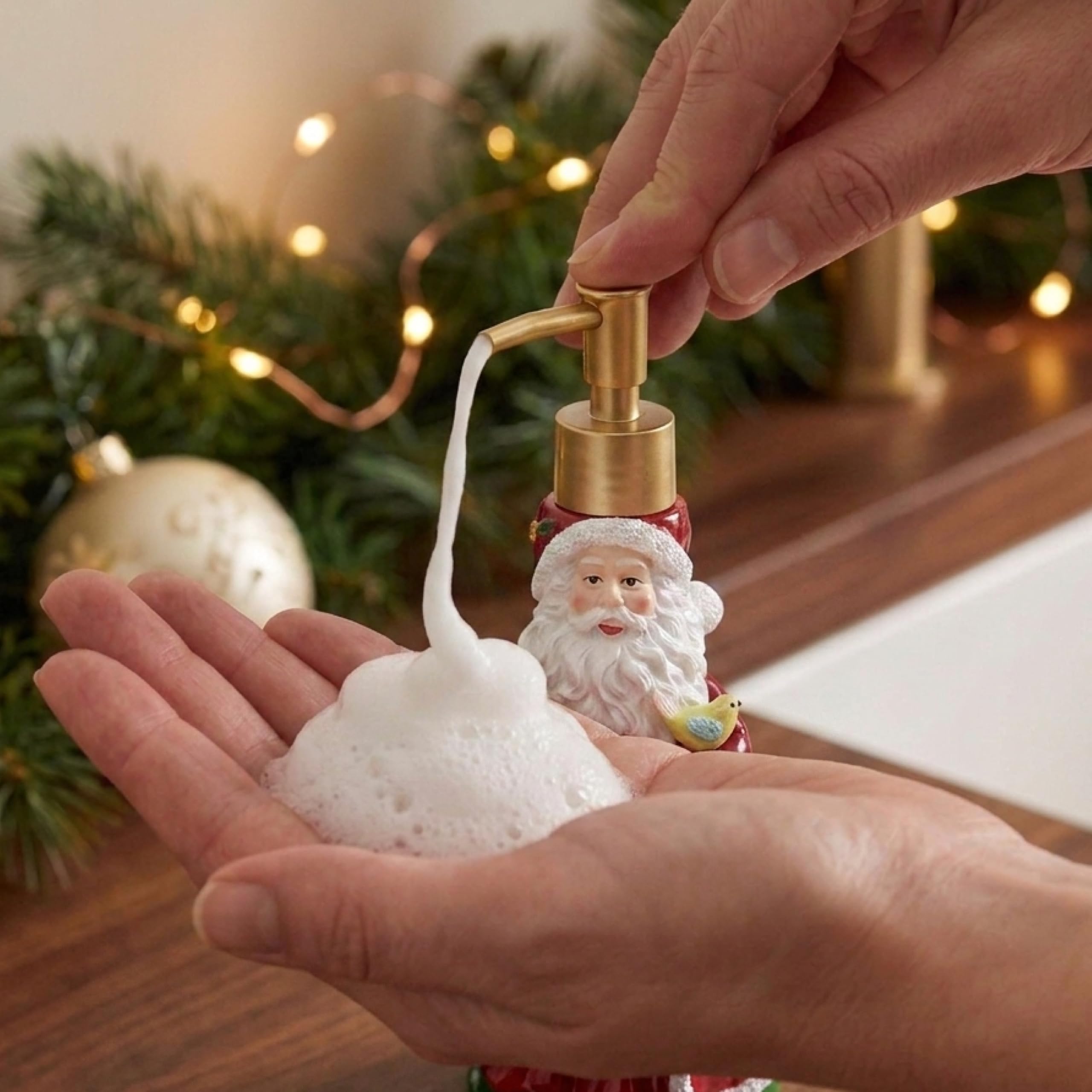 バス・洗面所用品 HYSTERIC MINI PUMP DISPENSER Amazon.com: Spode - Christmas Lotion Pump, Holiday Refillable Hand