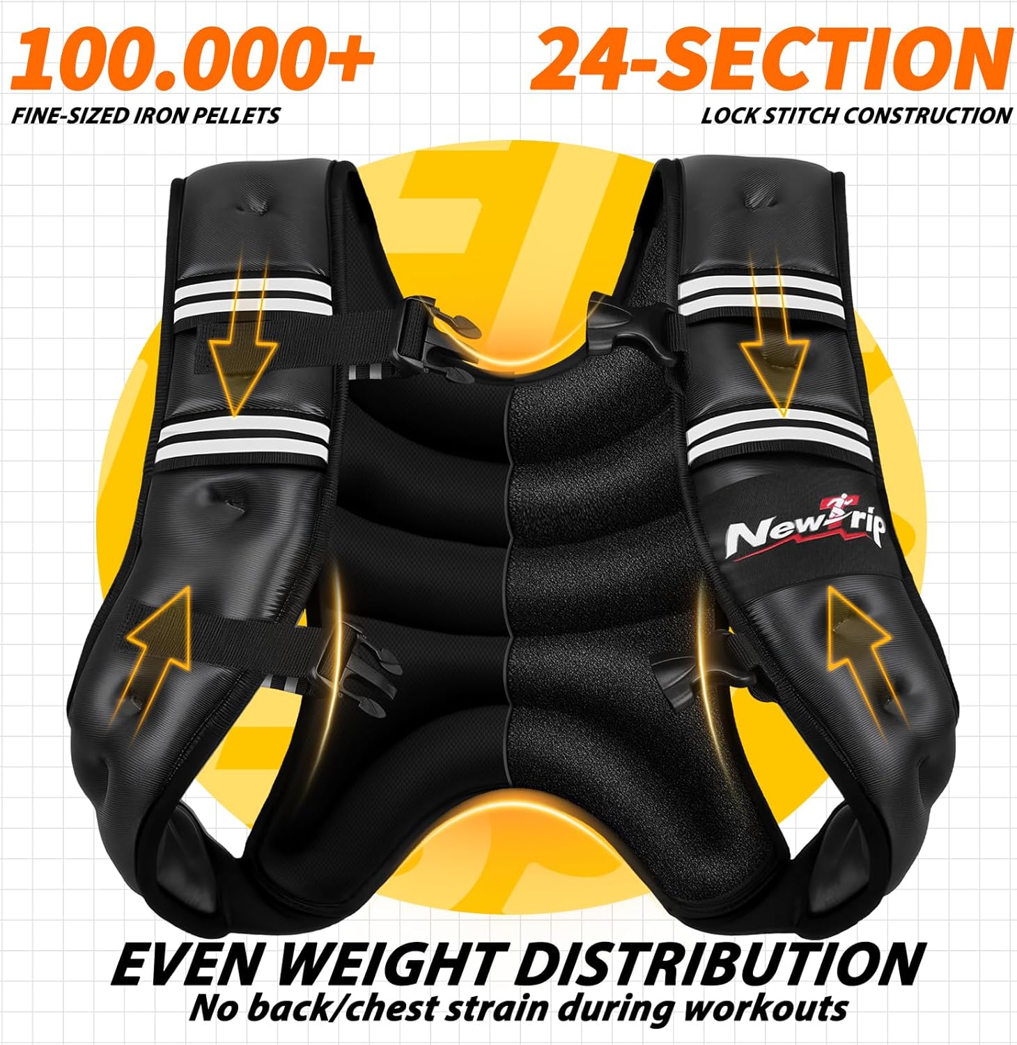 Weighted Vest Women & Men - 5lbs/8lbs/10lbs/12lbs/15lbs/20lbs/25lbs/30lbs Adjustable Weight Vest with Detachable Phone Pouch - Ideal for Rucking,Walking,Weight Loss,Training&Running