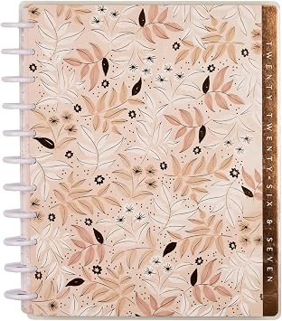 Happy Planner Disc-Bound Planner July 2026Dec. 2027, 18-Month Planner, Big Size, 8.5" x 11", Vertical Layout, Dune Hues Leaf