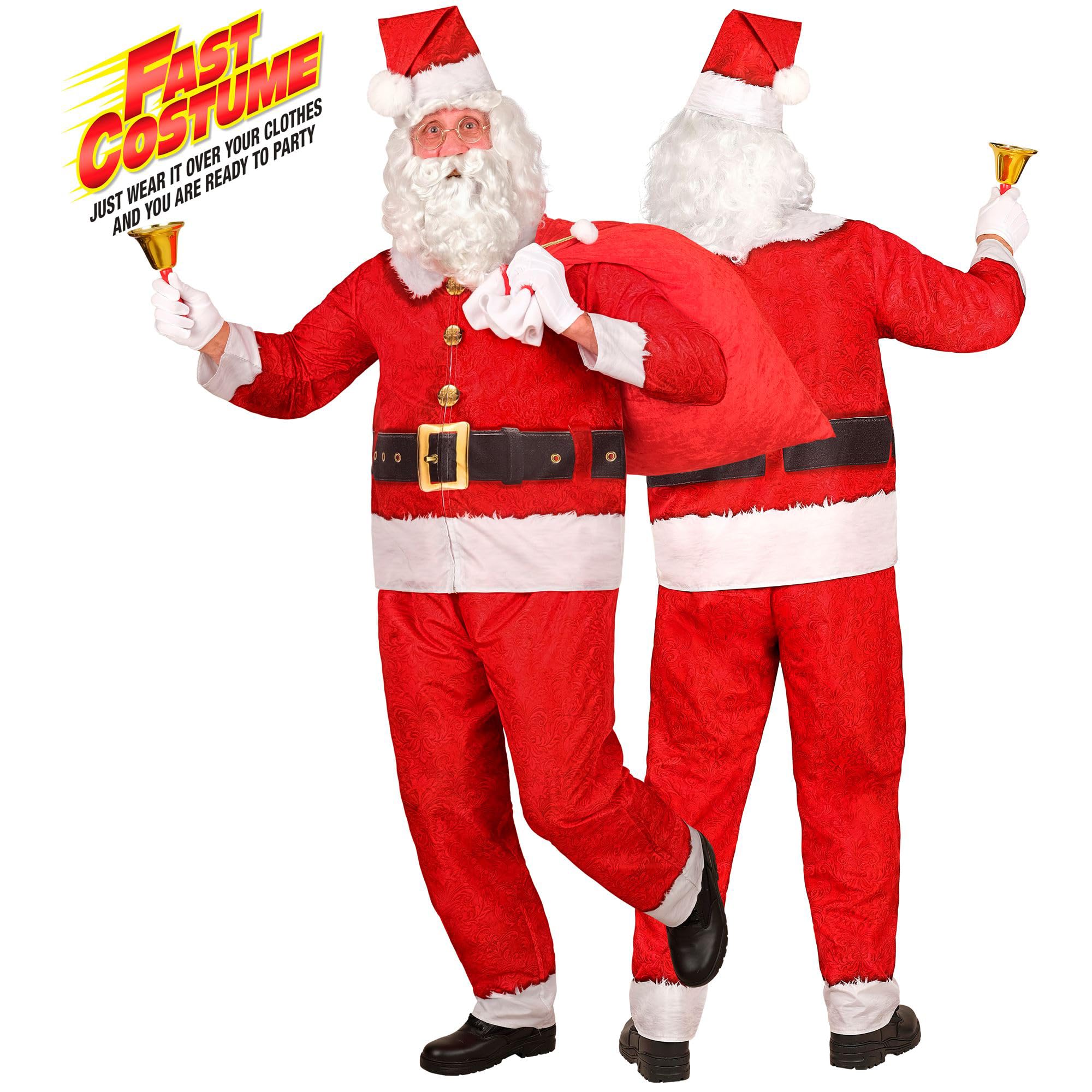 W WIDMANN MILANO Party Fashion 15852 Weihnachtsmann Fast Costume Santa Claus, red, M - Image 2