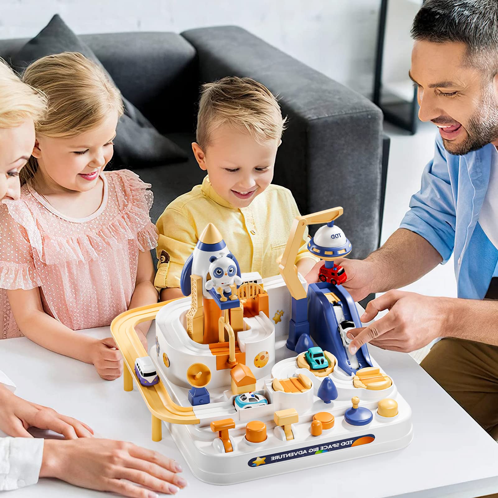 Track Cars Spielzeug,Auto Spielzeug für Kinder 3 4 5 6 7 8 Jahre,Spielzeug Abenteuer Auto Montessori Lernspielzeug Geschenk für Jungen Mädchen
