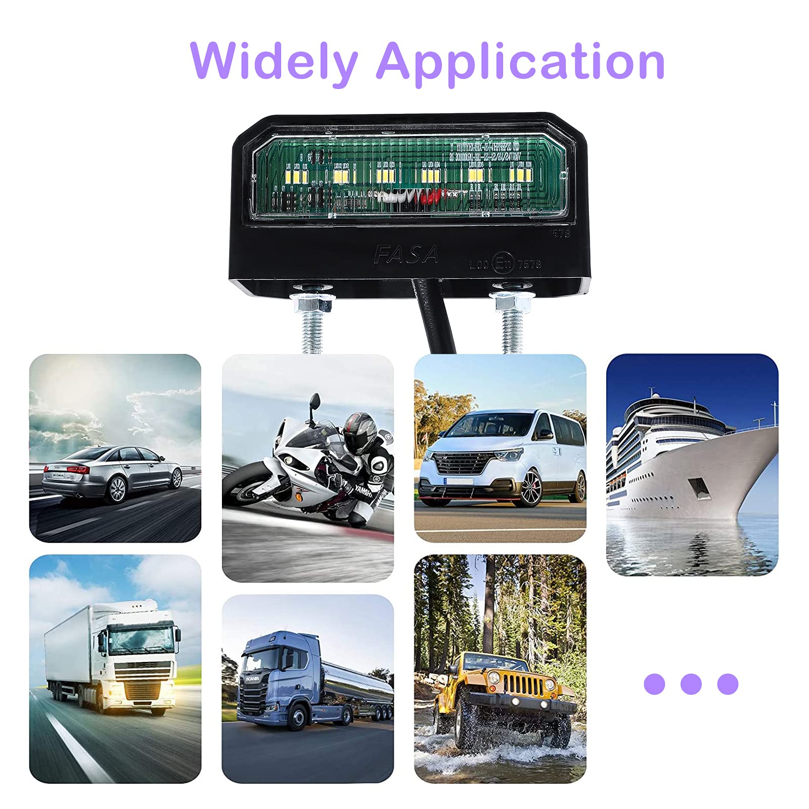 2 * Luci Targa a LED, Lampadine Targa Posteriore per Auto LED Luci Targa Rimorchio 12~24V Impermeabile per Auto, Rimorchi, Veicoli o Camion