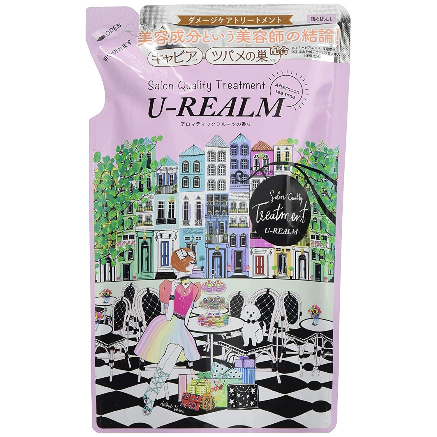 U-REALM(ユーレルム) ユーレルム トリートメント 400ml 【カラーリング】 モイストケア アフタヌーンティータイム 詰め替え用 アロマティックフルーツ 400ミリリットル (x 1)