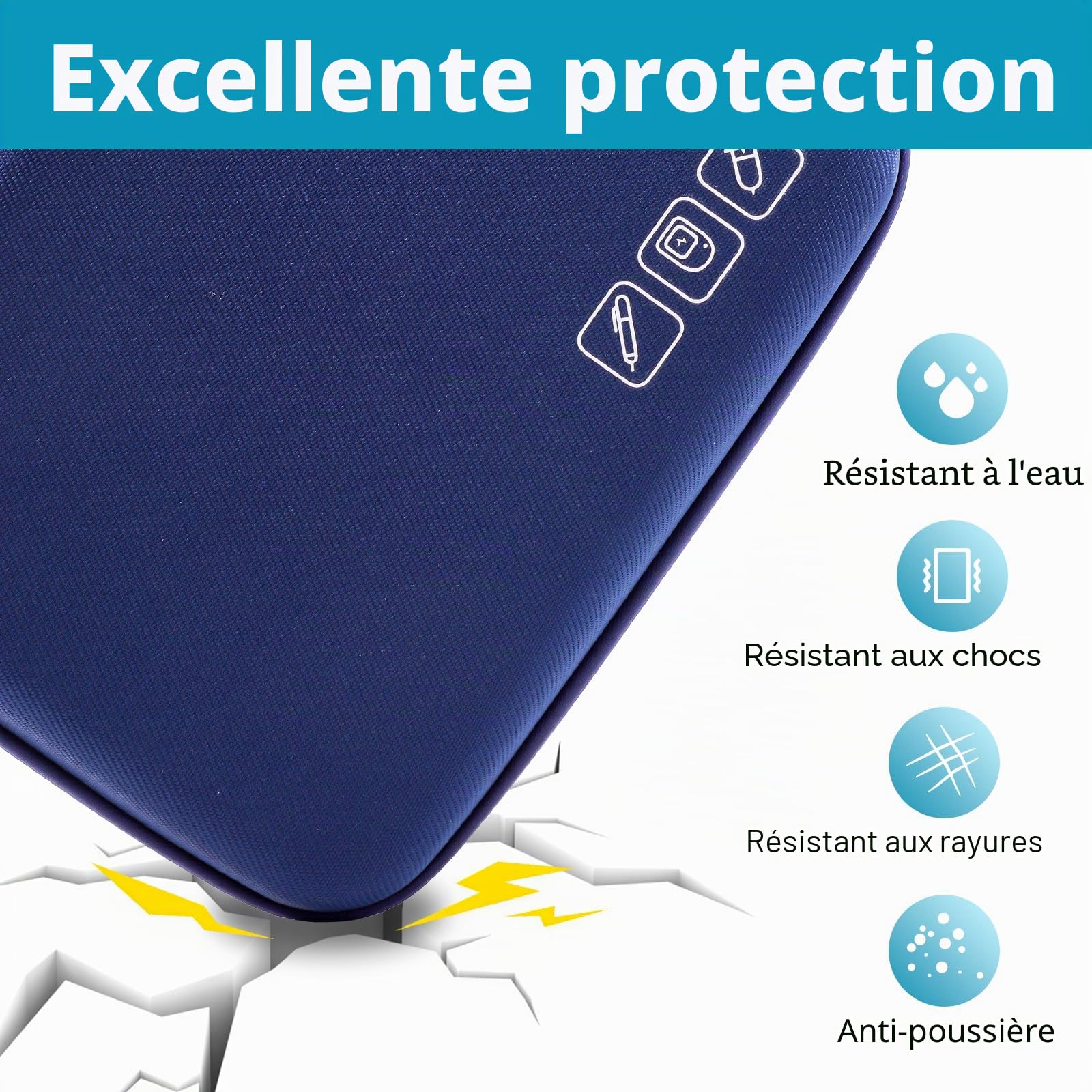 ProCase Étui Voyage de Insuline Médicament, Trousse à Insuline Diabétique Pratique, Sac Diabète de Stylos à Insuline, Seringues et Aiguilles, Coque Voyage Insuline