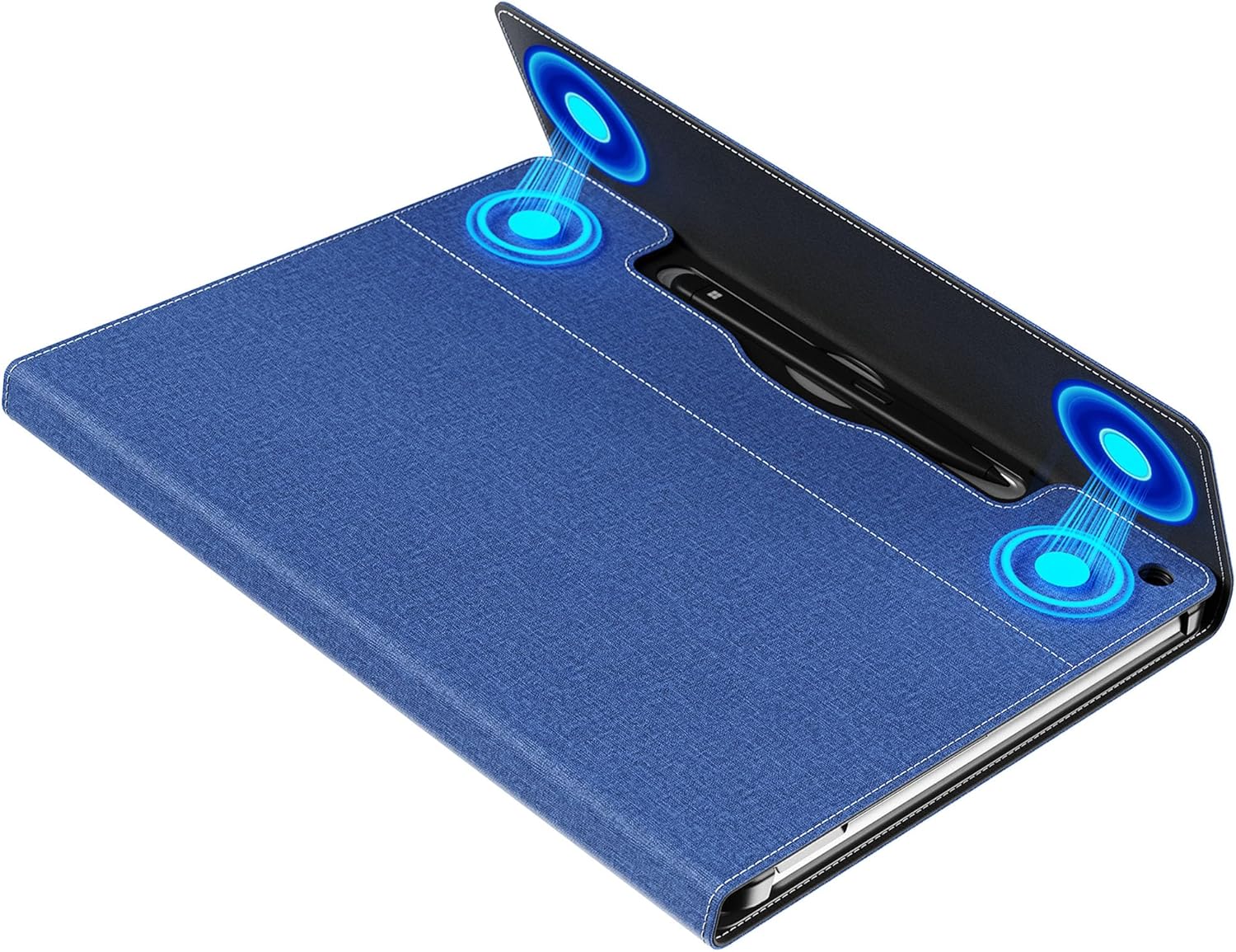 Tablet Case for 2025 New Microsoft Surface Pro 1st Edition 12-inch, PU Leather & Hard Shell Laptop Protective Cover with Multi-Angle Built-in Kickstand & Pen Holder (Blue) - Image 5