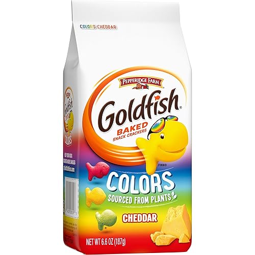 Vista 22 de Pepperidge Farm Goldfish Galletas horneadas, queso cheddar, 1 onza, paquete de 60