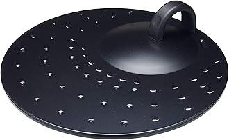 Frying Pan Splatter Guard Lid with Handle, Metal Pan Lid, Dishwasher-Safe 31 cm (12''), Black