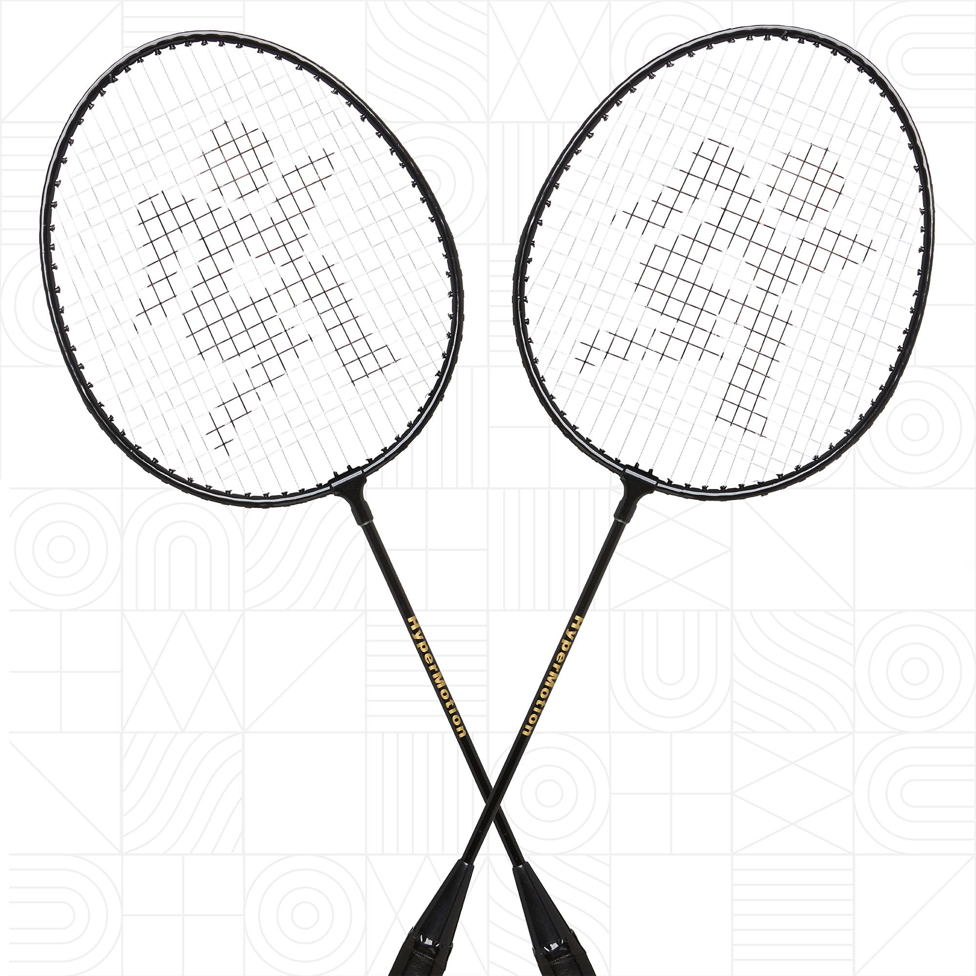 HyperMotion Racchetta Badminton - Racchetta Adulto in Acciaio con Borsa Oxford - Set Badminton Completo Giochi Esterni 0,75kg 10+