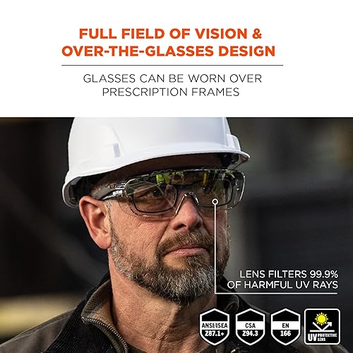 Miniatura 2 de Ergodyne Skullerz OSMIN OTG - Lentes de seguridad, antiniebla, antiarañazos