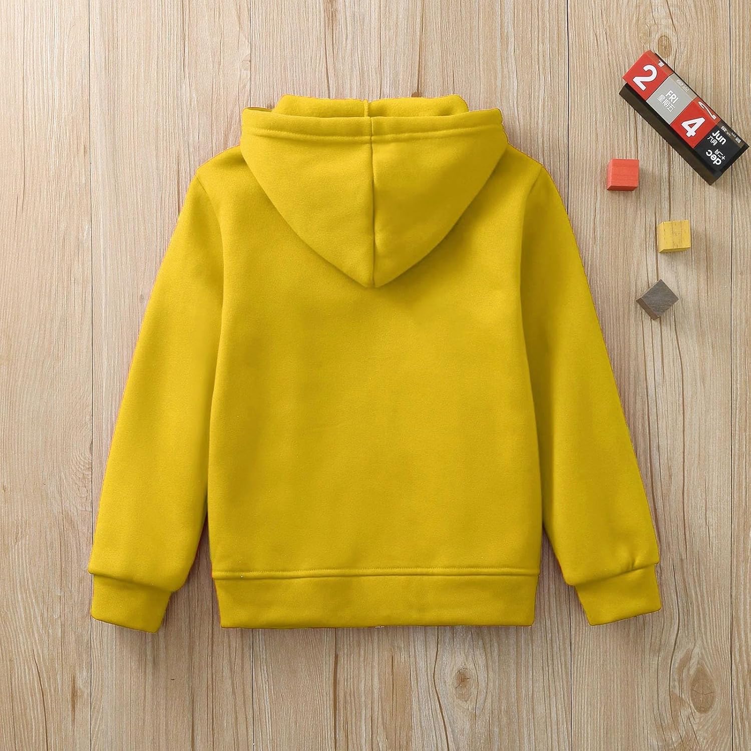 Boys Zip Up Hooded Sweatshirt Long Sleeve Solid Color Pullover Top Outerwear Casual Kids Jacket - Image 6