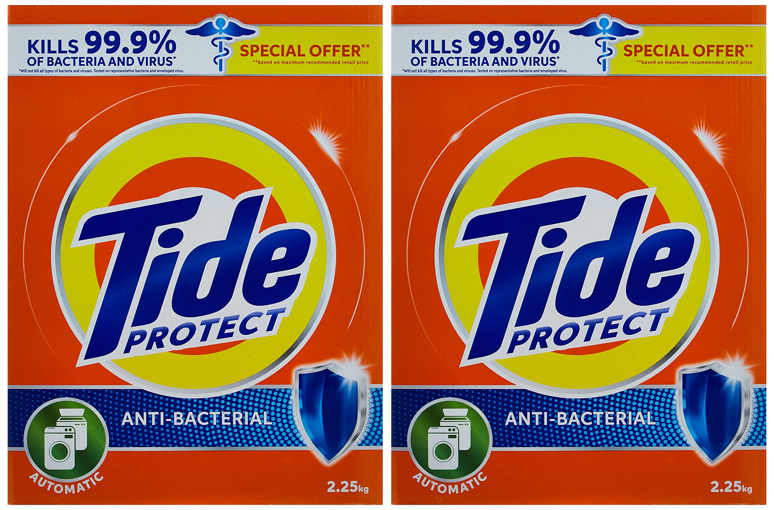 Protect Antibacterial Laundry Detergent Automatic 2.25Kg Dual Pack