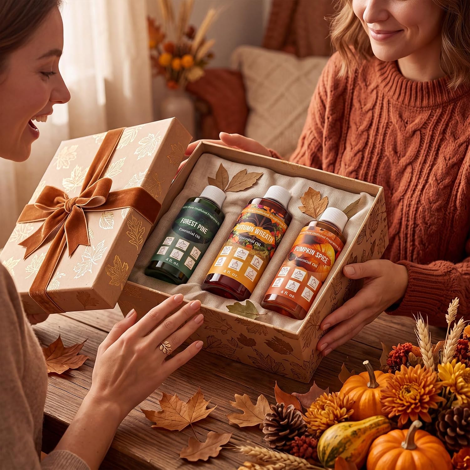 Loopeer 6 Pack Large Fall Fragrance Oils, 120 ml Bottles, Six Fall Scents