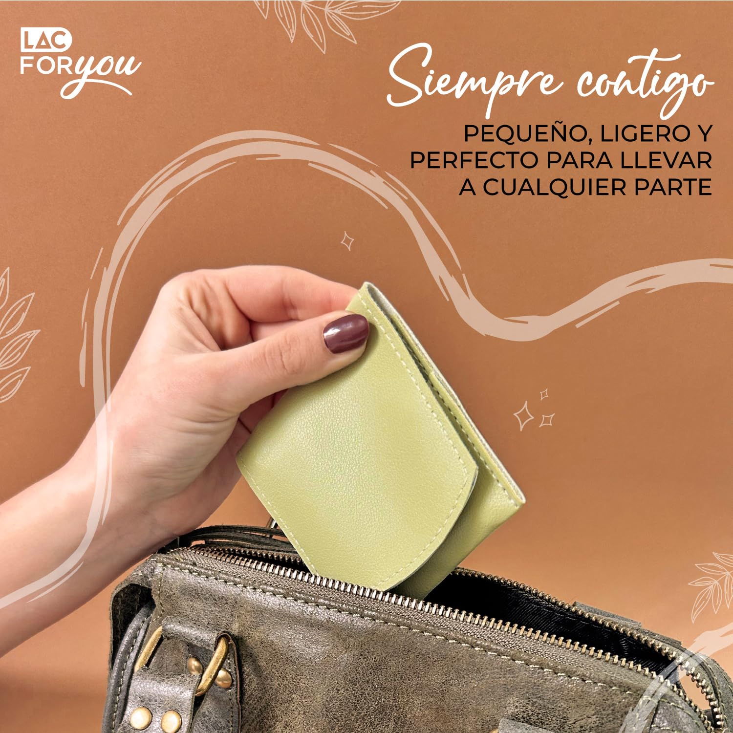 LAC FOR YOU Kit Manicura 7 Piezas – Set de Manicura y Pedicura Profesional Hombres y Mujeres, nail kit Estuche de Viaje – Verde | Kit profesional para uñas y pedicura, juego de viaje