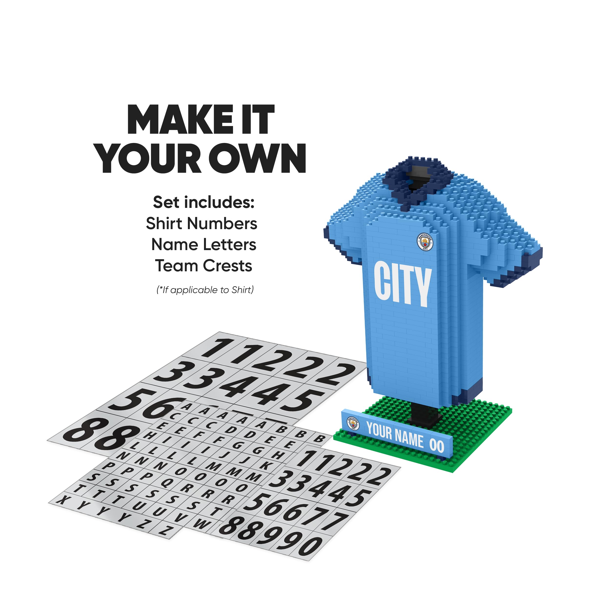 FOCO Maillot de bureau personnalisé de football 3D BRXLZ Manchester City FC (936 pièces)