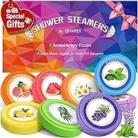 Qivatex Shower Steamers Aromatherapy 8-Pack: Natural Essential Oils, Relaxation Spa Bombs, Easter Birthday Gifts for Women Moms Teens