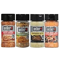 Vista 6 de Set de Especias para Asado Clásico Weber con Ajo Asado y Hierbas, Pollo Picante, Vaquero y Especias de Ajo y Parmesano
