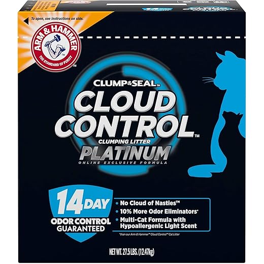 ARM & Hammer Cloud Control Platinum Clumping Cat Litter Odor Control, 27.5 lbs.