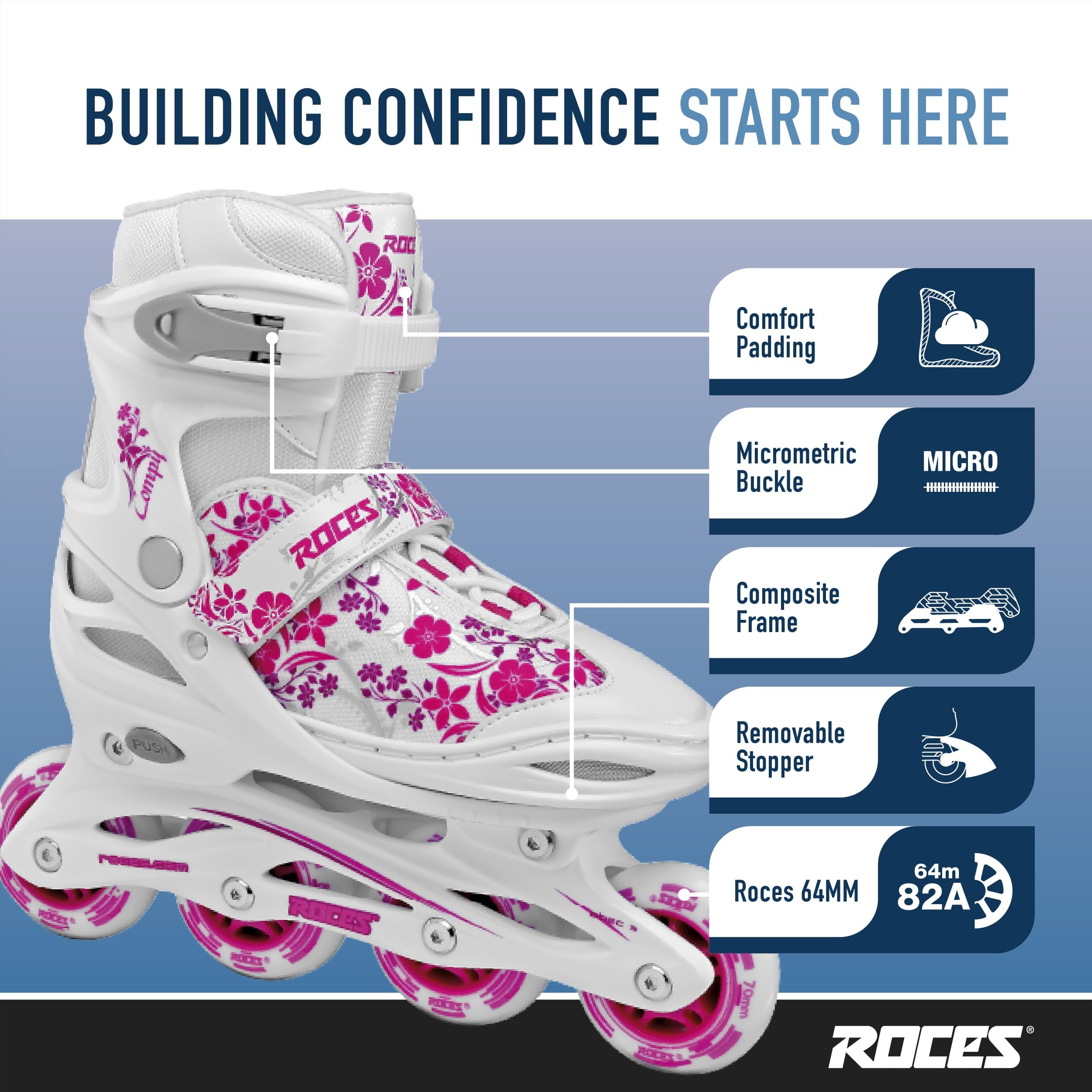 Roces Mädchen Inline-skates Compy 8.0