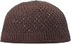 TheKufi® Brown Open-Weave Nylon Stretchy Soft and Comfortable Kufi Hat Skull Cap Beanie