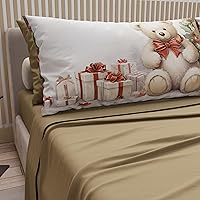 PETTI Artigiani Italiani - Lenzuola in Cotone con Federe in Stampa Digitale di Natale