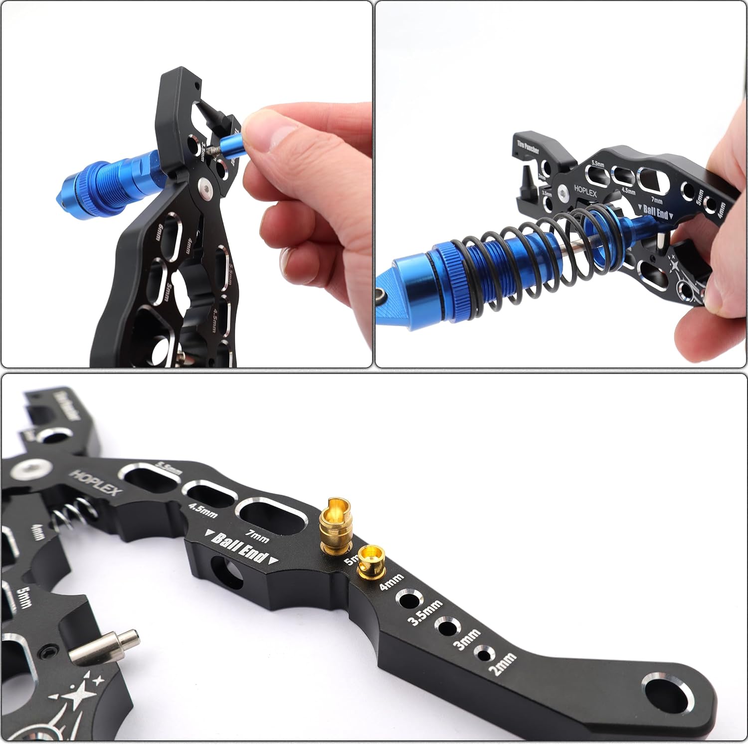 RC Shock Absorber Pliers Multi-Function Tire Punch Shock Absorber Pliers Clamp Pull Rod Ball Head Pliers for 1/24 1/12 1/10 1/8 Traxxas Arrma RC Cars Trucks Rock Crawlers