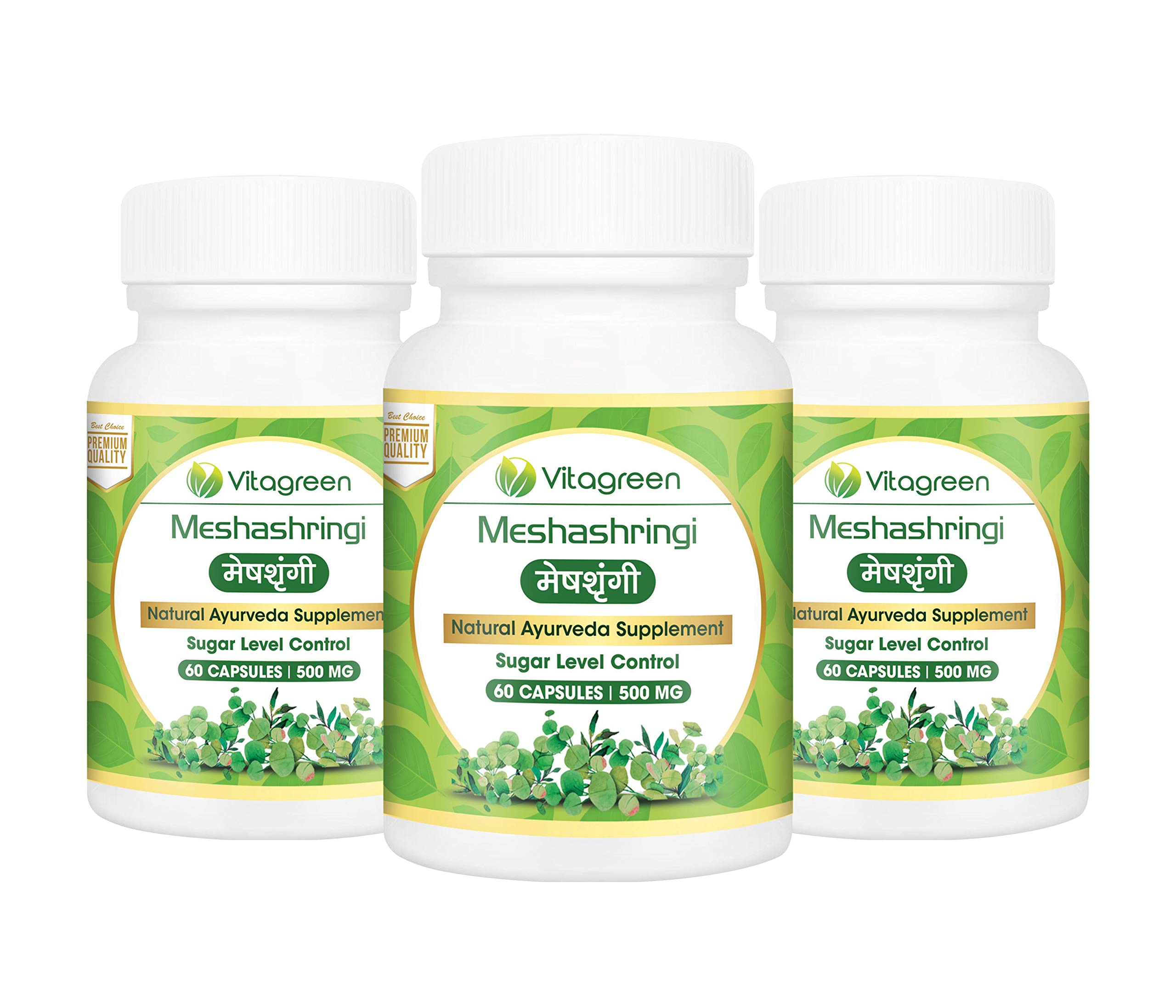 MESHASHRINGI 500 mg, Pack Of 3 (180 Capsules) For Regulation Of Sugar Level, 100% Natural, Ayurveda Herb, Health, Dietary, Herbal, Nutrition Supplements (B07JDKZHHX) Amazon Price History, Amazon Price Tracker