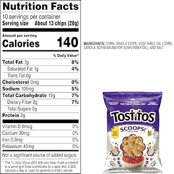 Tostitos Scoops Tortilla Chips, 10oz Bag