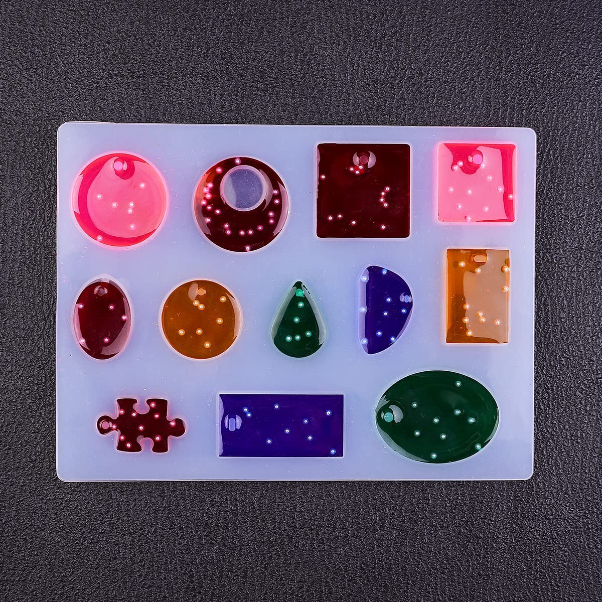 RAKA Silicone Mould Casting Resin Set Epoxy Silicone Molds with Tools for DIY Craft Keychain Pendant Jewellery - Image 3 thumbnail