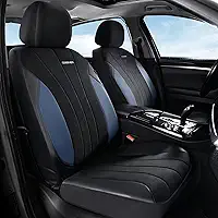 Coverado Capas de assento de carro assentos dianteiros, capas de assento de couro, protetores automotivos à prova d'água, capas de assento de ajuste universal de luxo para SUV, caminhão, sedã e a