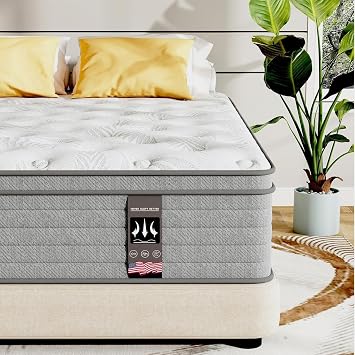 6V-Sermmoo Twin Mattress, 14 Inch Memory Foam Hybrid Twin Bed Mattress in a Box with Independent Spring, Medium Firm, Edge Support, CertiPUR-US Certified,39"*75"*14"